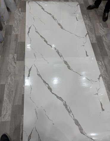 Vinil divar kağızı, oboy: Mərmər effekti verən PVC divar panelləri. 1.Arxası özü — 6