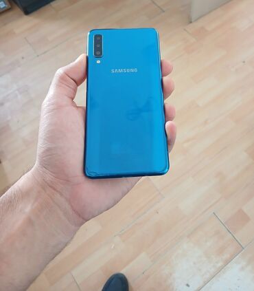 samsung s6 qiymeti 2018: Samsung Galaxy A7 2018, 128 GB, rəng - Mavi, Sensor, İki sim kartlı