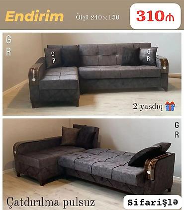 Divanlar: Künc divanı – ölçü 240×150 - Yumşaq və rahat oturacaq, asanlıqla — 1