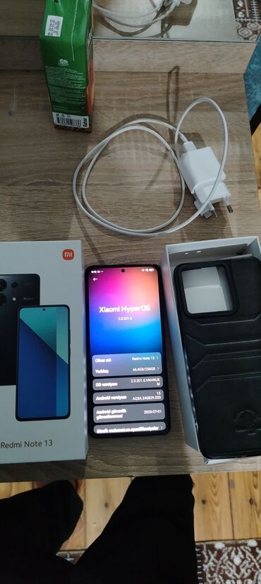 hp adaptor: Redmi Note 13, 256 GB, rəng - Qara