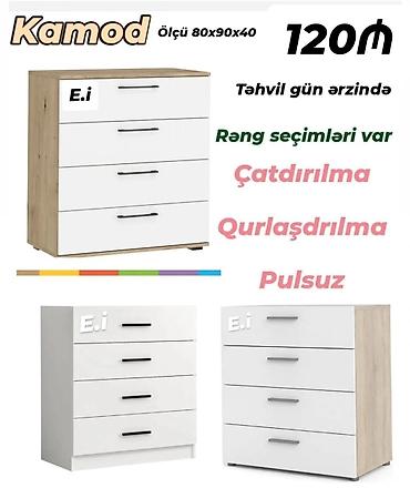 Komodlar: Kamod – 4 çekmecəli - Ölçü: 80×90×40 sm - Rəng seçimləri mövcuddur - — 1