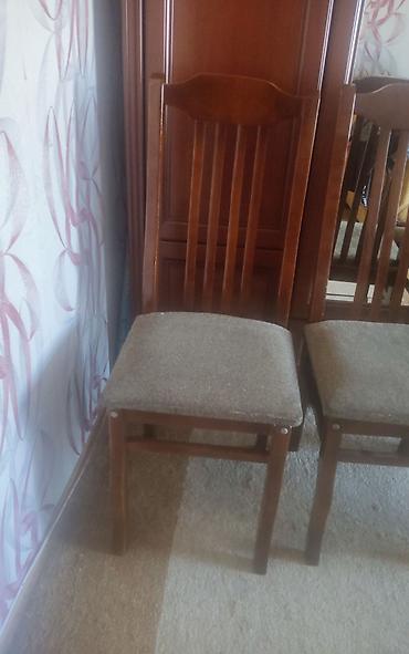 çaydan: Taxta nahar otağı stulları – 6 ədəd dəst - Material: bərk ağac — 2