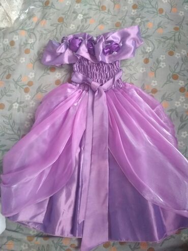 воздушное платье: Детское платье, цвет - Фиолетовый, Б/у