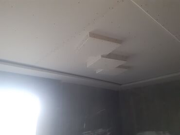 Tavan işləri: Gipsokarton asma tavan və işıqlandırma xidməti - İki səviyyəli — 18