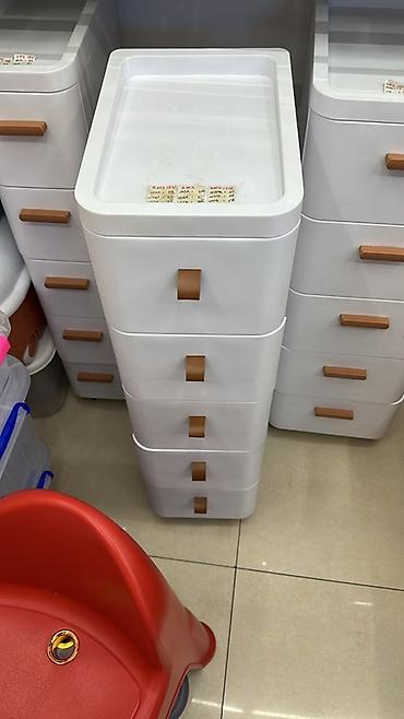 комод в ванную: Пластиковый модульный комод с выдвижными ящиками - Цвет: белый — 1