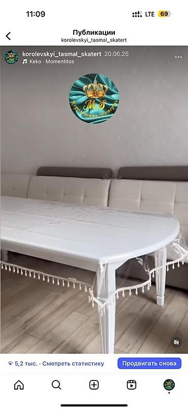 Кухонные столы: Скатерть дасторкон тасмал Чехол Дивандек В наличии и на заказ Бишкек — 9