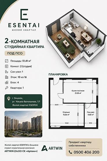 Новостройки от застройщика: Элитка, 2 комнаты, 51 м² — 1