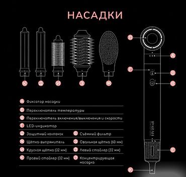 bambu lab a1: Фен мультистайлер Iparah P-500G 6 в 1 Купить в Бишкеке Фен-стайлер — 2