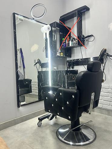 dəsti: Salon mebeli bərbər mebeli bərbər kreslosu Güzgü 1.60 eni 0.80 — 7