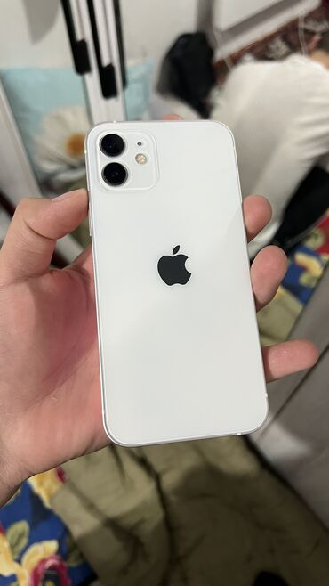 телефон айфлн: IPhone 12, 256 ГБ, White Titanium, 100 %