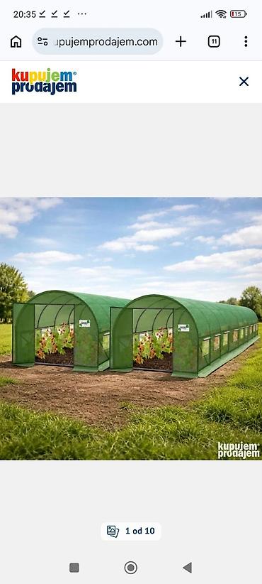 Plastenik 12x5x2m i 10x5x2m Staklenik Želite veći i sigurniji prinos u