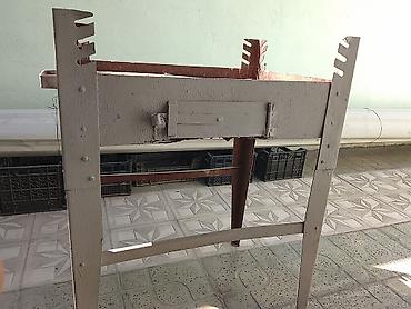 Барбекю: Metall manqal/şamdan ocağı - Material: qalın metal gövdə, möhkəm — 1