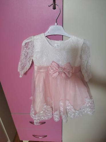 ziyafət donlar: Uşaq ziyafət paltarı – Nazar Baby - Rəng: ağ üst hissə + açıq çəhrayı — 3