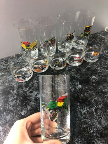 qaşıq naboru: Qədəhlər, rəng - Mavi, 6 ədədli dəst, 200 ml, Çexiya