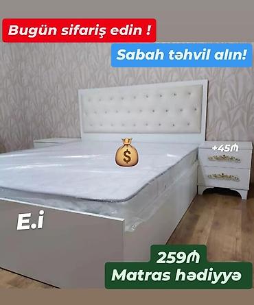 taxt ucuz: Yeni, İkinəfərlik çarpayı, Matras ilə — 1