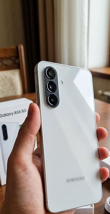 Samsung Galaxy A56 5G, 128 GB, rəng - Ağ, Barmaq izi, Düyməli, İki sim kartlı