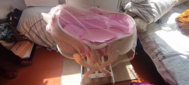 Другие товары для новорождённых: Плетёная люлька для новорождённого с комплектом текстиля и — 9