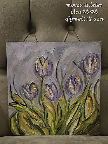 Şəkillər, tablolar: Rəsm əsərləri – əl işi 1) Mövzu: Ay - Dairəvi teksturalı tablo — 10