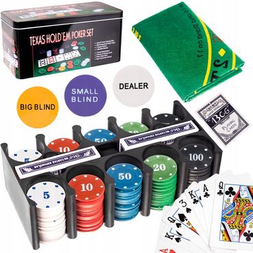 Masaüstü Oyunlar: Poker masaüstü oyunu.Dəstə 200 ədəd fiş,oyun xalçası və 1 dəst kart