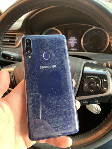 Samsung A20s, Б/у, 32 ГБ, цвет - Синий, 2 SIM