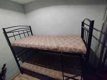 ucuz matras satilir: Metall karkaslı iki mərtəbəli çarpayı - Material: qalın divarlı polad — 1