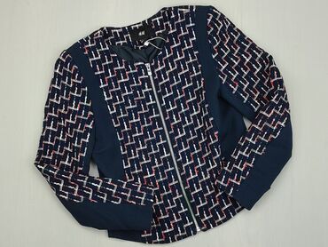 Sweter rozpinany, S (EU 36), wzór - Print, kolor - Niebieski, H&M