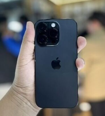 сотовых телефонов: IPhone 14 Pro, Б/у, 256 ГБ, Black Titanium, Зарядное устройство, Защитное стекло, Чехол, 100 %