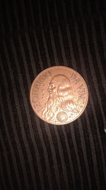 монета серебро: ОБМЕНЯЮ медную монету с Леонардо да Винчи!!! сам покупал в европе за