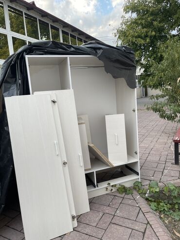 двухъярусные кровать детский бу: Кийим салуучу шкаф, Түз, ЛДСП