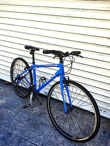 trek neco: Trek FX 1 hibrid velosiped - Çərçivə: yüngül alüminium, mavi rəng — 2