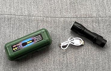 переносной прикуриватель: Мощный карманный фонарь с USB‑зарядкой Комплект: - фонарь в прочном — 1