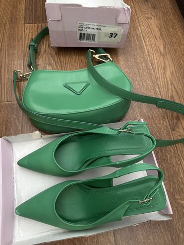 сумка зеленый цвет: Туфли Размер: 37, цвет - Зеленый