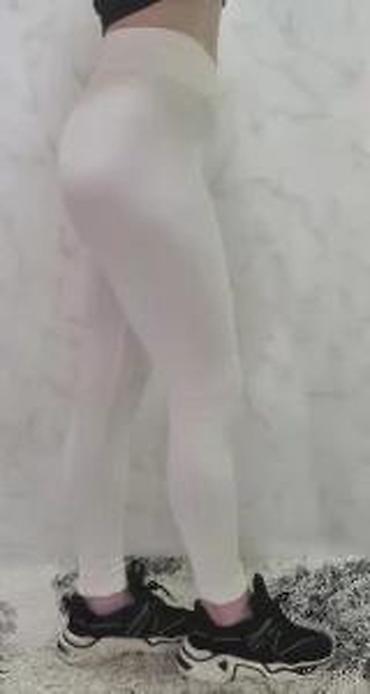 Helanke, biciklistički šortsevi: Ženske rebraste helanke – belo - Model sa V/“crossover” pojasom — 18