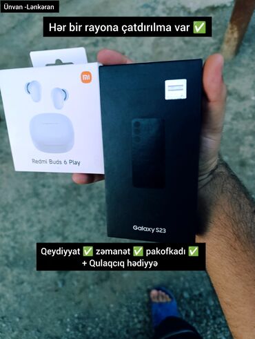 Boşqablar: Samsung Galaxy S23, 256 GB, rəng - Ağ, Zəmanət, Sensor, Barmaq izi