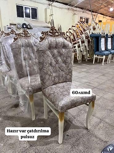 ev stul: Mətbəx və qonaq otağı üçün klassik dizaynlı yumşaq stullar - Yüksək — 7