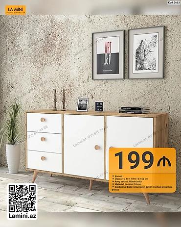 Komodlar: KOMOD – Skandinaviya üslubunda - Ölçülər: D 40 × H 90 × E 160 sm - — 1