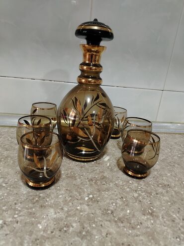 qab qacaq satisi instagram: Бокалы, цвет - Коричневый, Стекло, Набор из 8 шт., Чехия