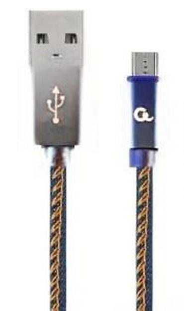 Kablovi za telefone: Cablexpert premium denim Micro-USB kabl – 2 m - Tip: USB-A na — 10