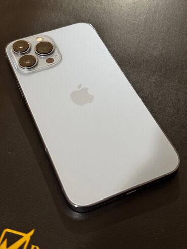 Apple iPhone: IPhone 13 Pro Max, Б/у, 128 ГБ, Sierra Blue, Защитное стекло, Чехол, Кабель, 83 %