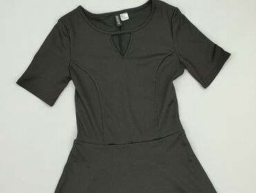 satynowa czarna sukienki: Sukienka, XS, H&M, stan - Bardzo dobry