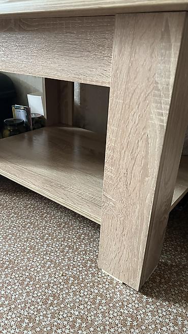 Журнальные столы: Журнальный столик из ЛДСП в цвете дуб сонома Размеры 50 - Форма — 3