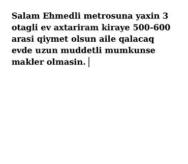 kirayə ev: Zehmed olmasa 771118208 elage saxlayin — 1