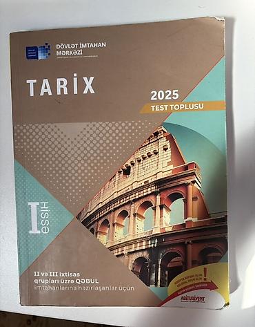 Testlər: Məhsul: “Tarix – 2025 Test Toplusu”, I hissə İçində yazı və ya — 1
