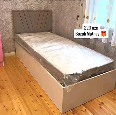 Çarpayılar: Yeni, Təknəfərlik çarpayı, Bazalı, Matras ilə, Siyirməsiz, Azərbaycan — 1