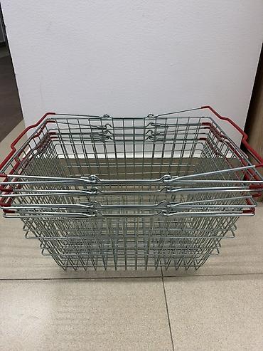 железный прут: Металлические корзины для покупок (магазинные) - Материал: стальная — 3