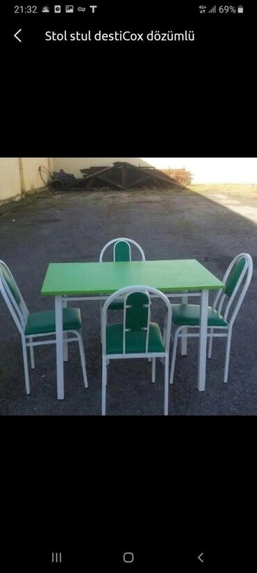 Masa və oturacaq dəstləri: Mətbəx üçün, Yeni, Açılan, Dördbucaq masa, 4 stul -da lalafo.az — 30 Masa və oturacaq dəstləri: Mətbəx üçün, Yeni, Açılan, Dördbucaq masa, 4 stul — 30