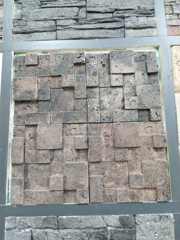 metbex kafeli: Dekorativ daş panel – 3D fakturalı, mozaika tipli - Material