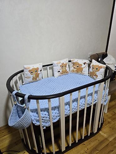 Колыбели: Oval formalı uşaq beşiyi - Dizayn: Oval şəkilli, iki rəngli — 5
