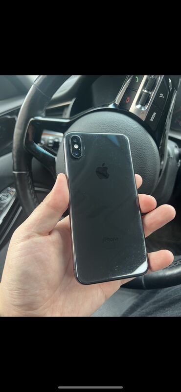 Apple iPhone: IPhone Xs, Б/у, 256 ГБ, Черный, Защитное стекло, Чехол, Кабель, 90 %