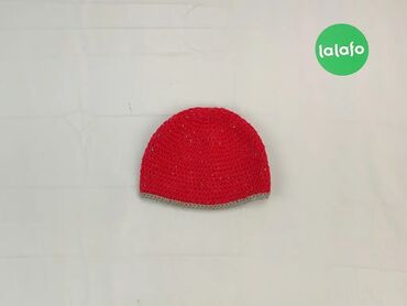 Nakrycia głowy: Czapka, wzór - Jednolity kolor, kolor - Czerwony